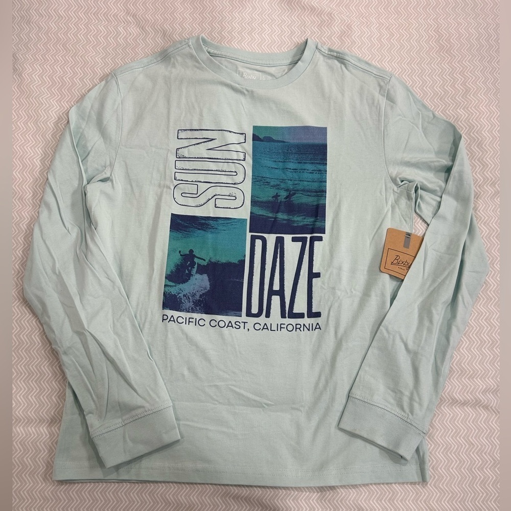 NWT Sun Daze Long Sleeve Tee - Light Blue
